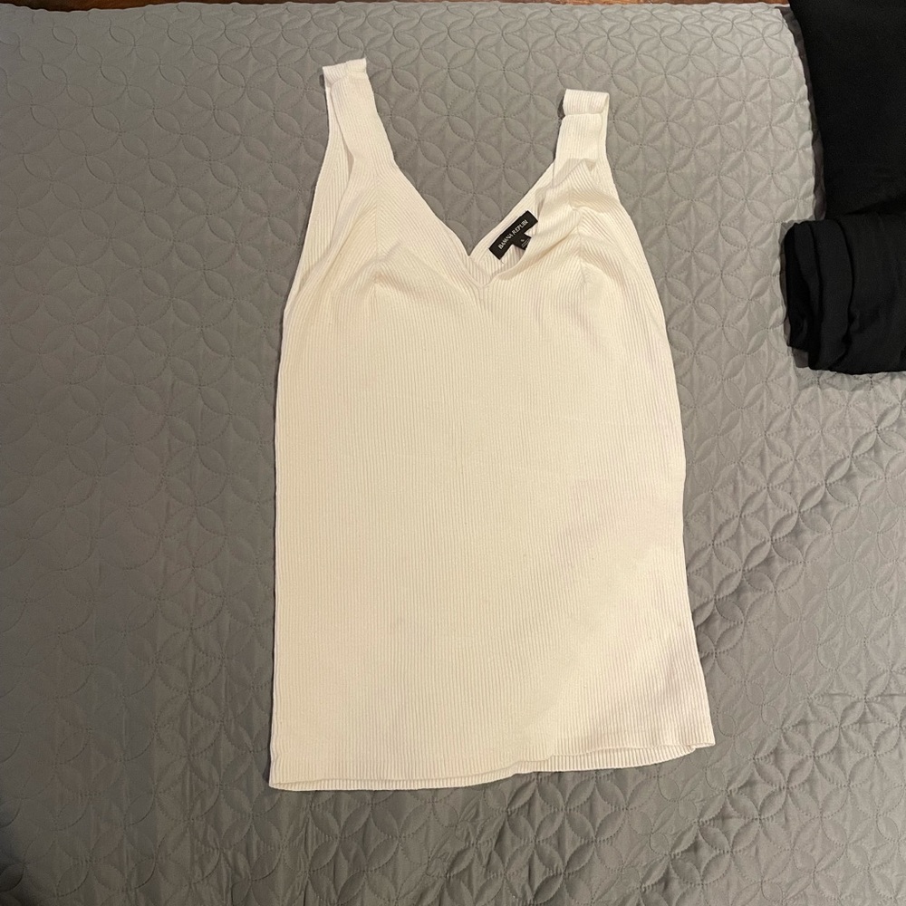 Banana republic cream sweater tank top.